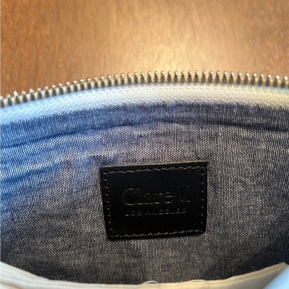 (Pending sale) Clare V Petit Moyen Natural & Cream Woven Checker - Picture 5 of 8